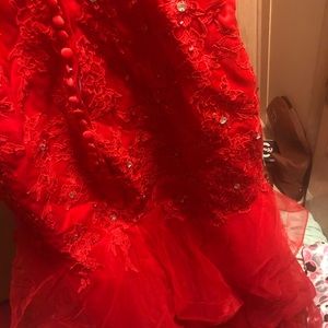 Red Mermaid Prom Dress💃🏻